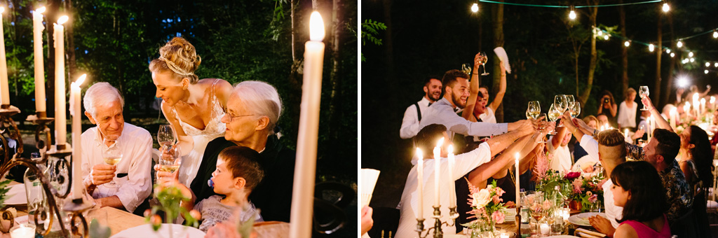 Fotografo Matrimonio Convento Dell'Annunciata Medole La sposa brinda coi nonni e gli invitati