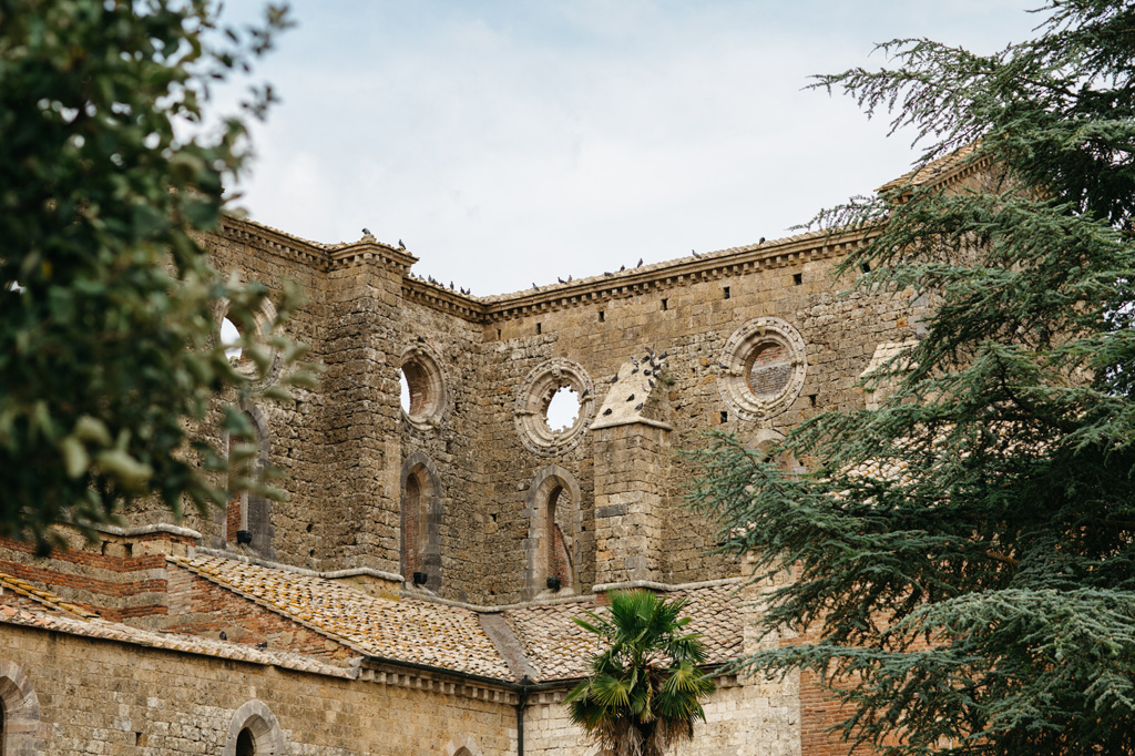 Uno scorcio dell'Abbazia di San Galgano in Toscana