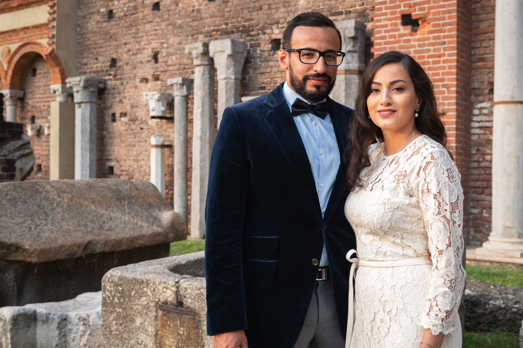 fotografo ritratto coppia matrimonio milano castello sforzesco