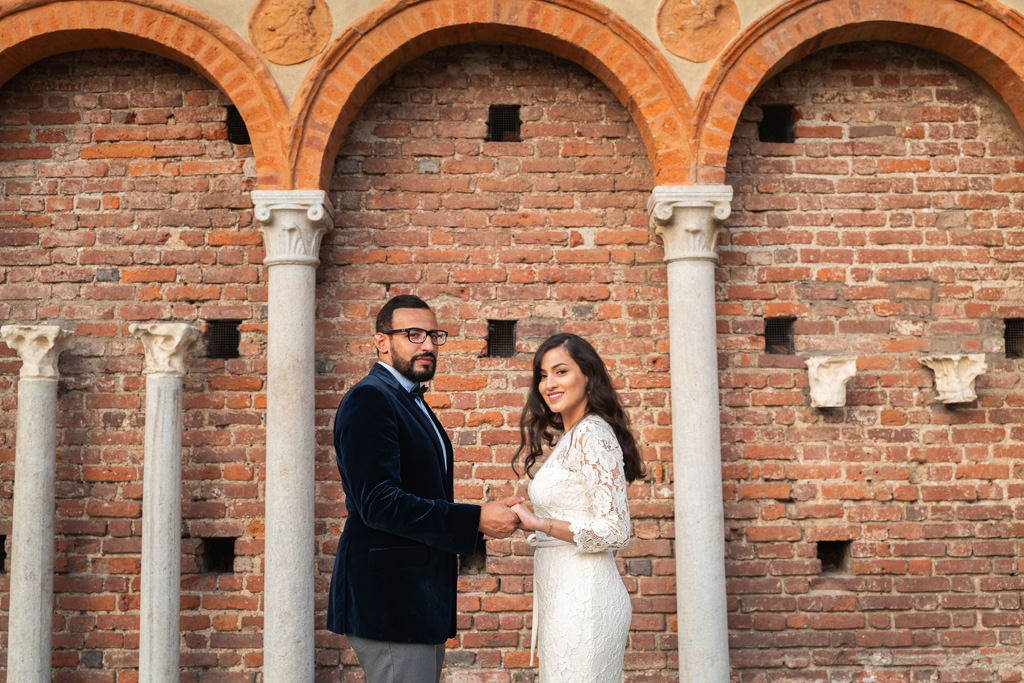 fotografo ritratto coppia matrimonio milano castello sforzesco