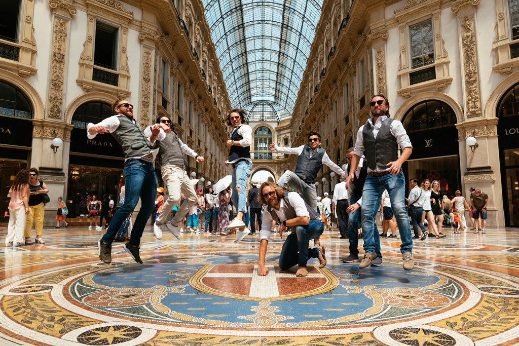 fotografo ritratto gruppo addio al celibato milano