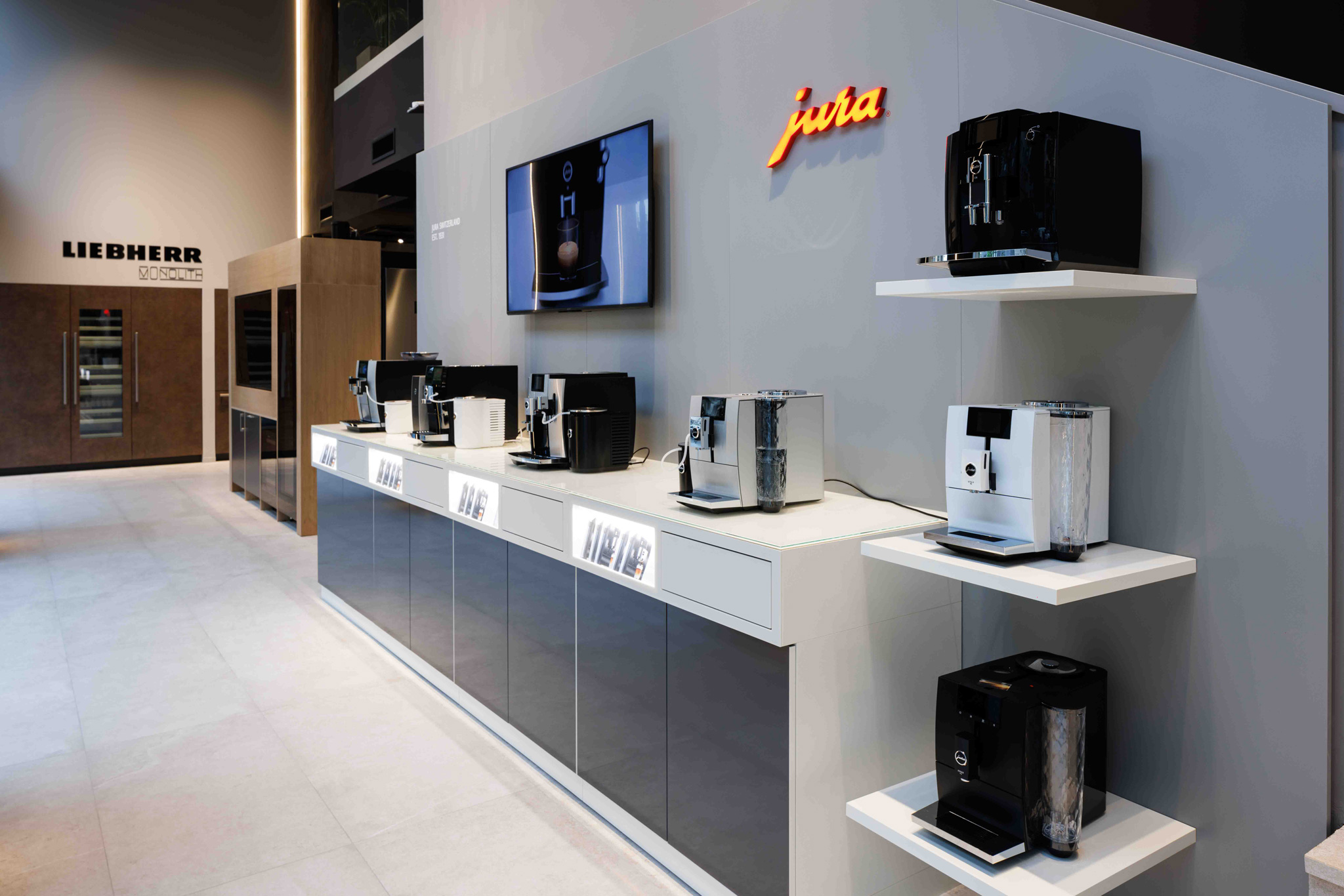 Macchine del caffe in showroom