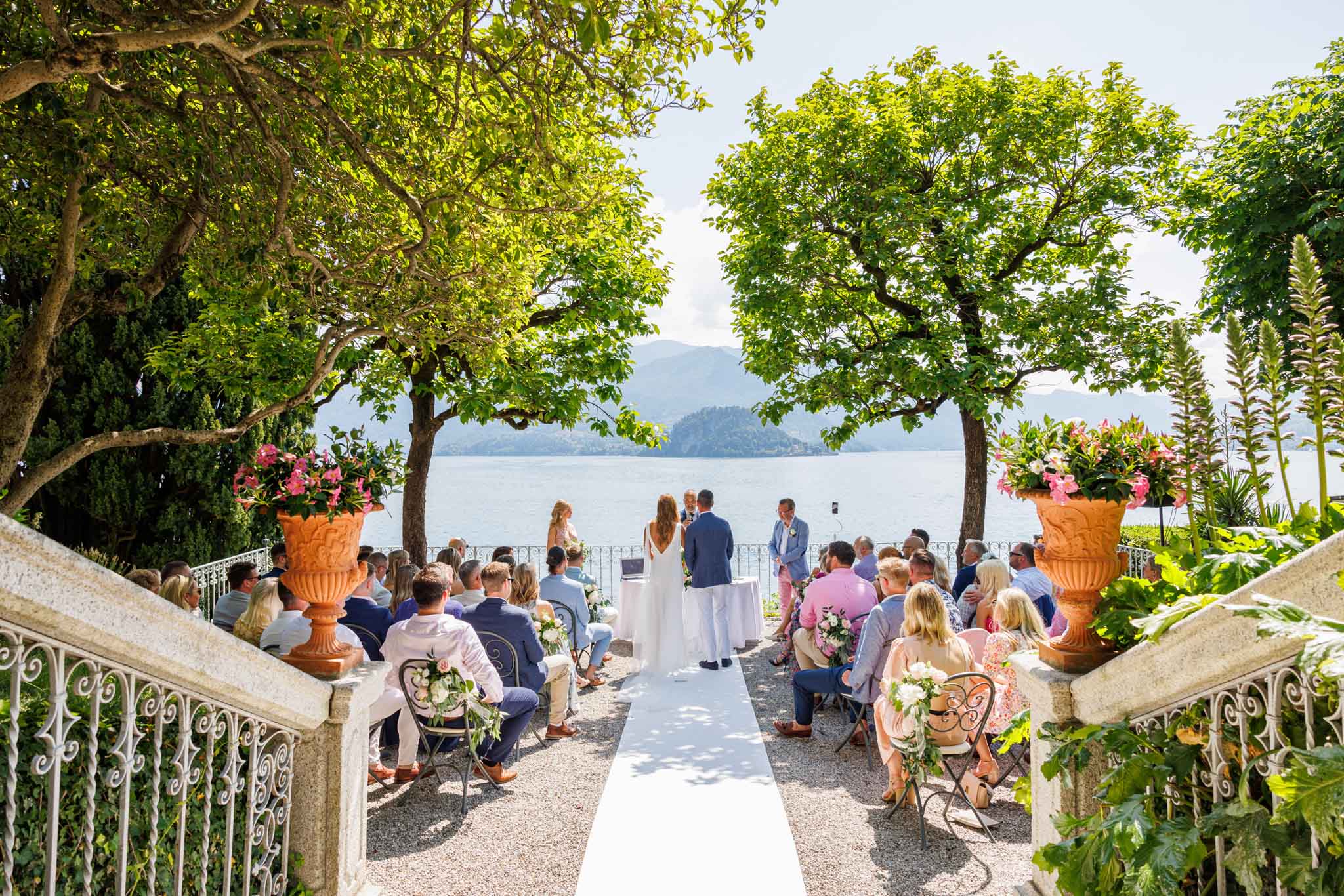 Landscape delle nozze sul lago di Como