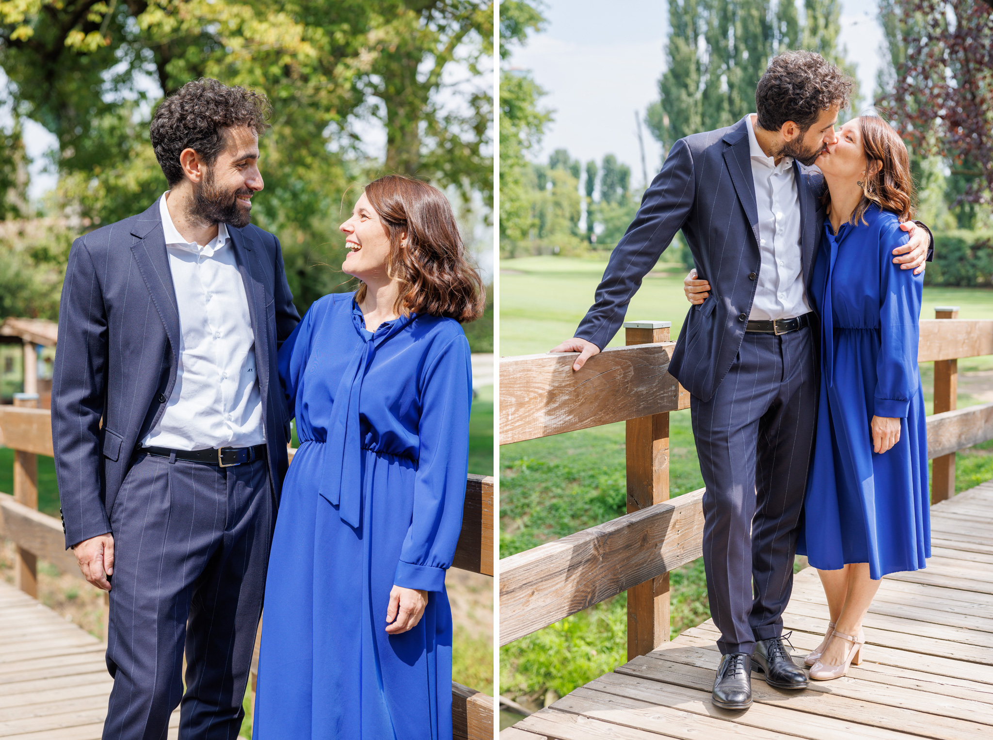 Ritratto di coppia su pontile
