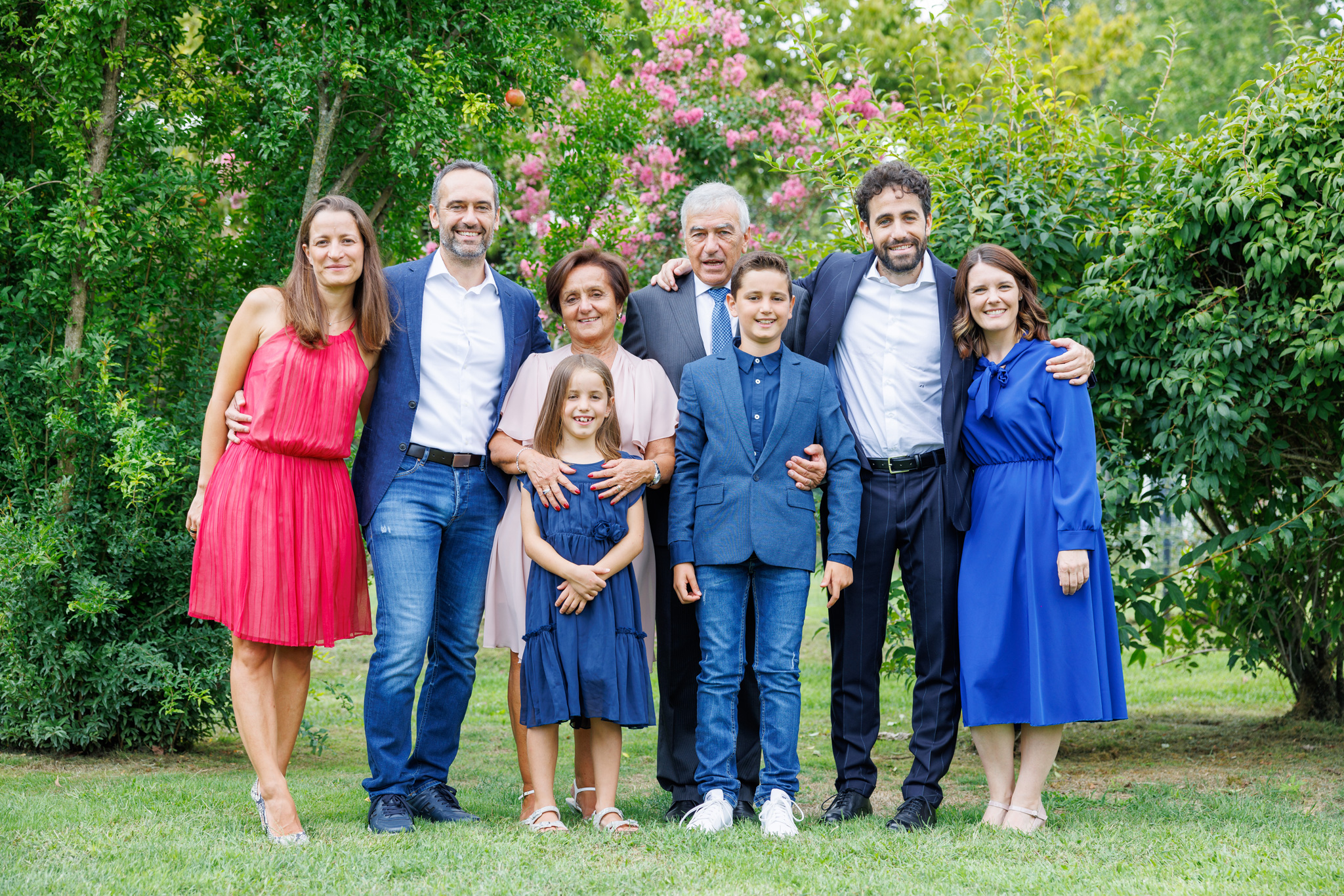 Foto di famiglia in esterna