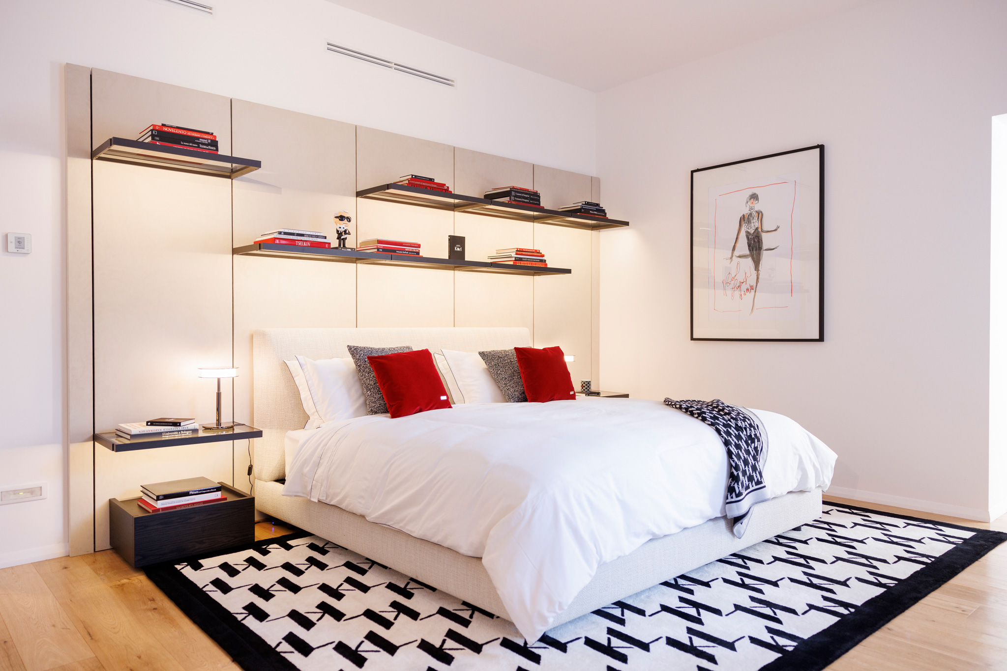 esposizione di interior design dell'evento karl lagerfeld