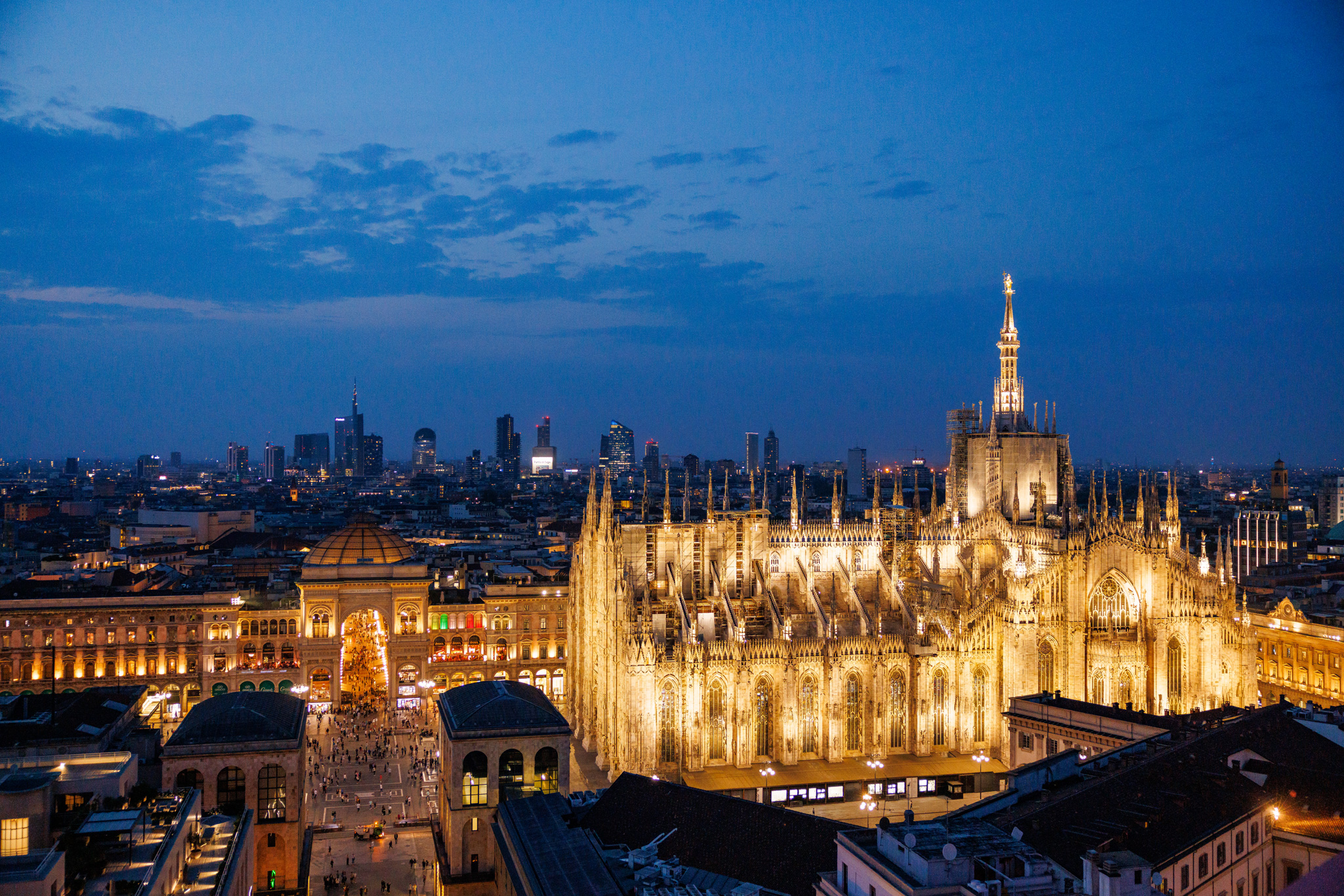 foto della vista di Milano da terrazza Martini