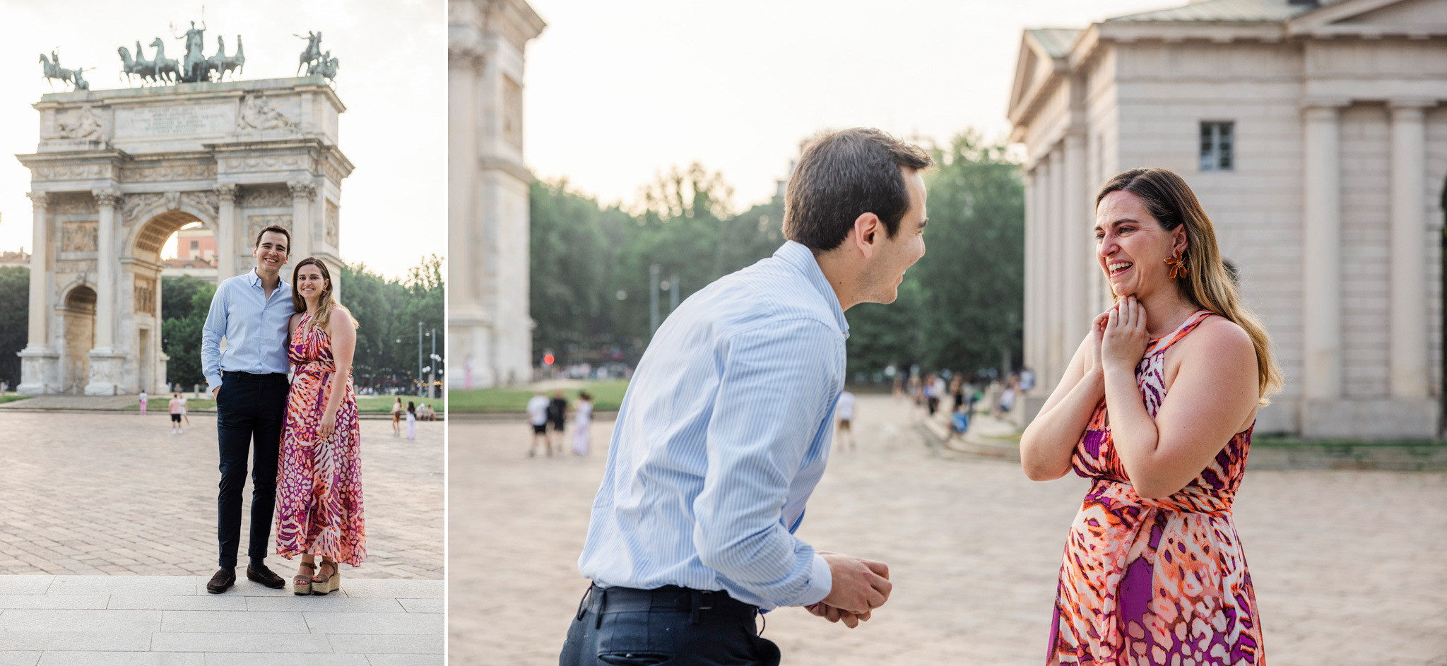 Servizio fotografico di una proposta di matrimonio a Milano