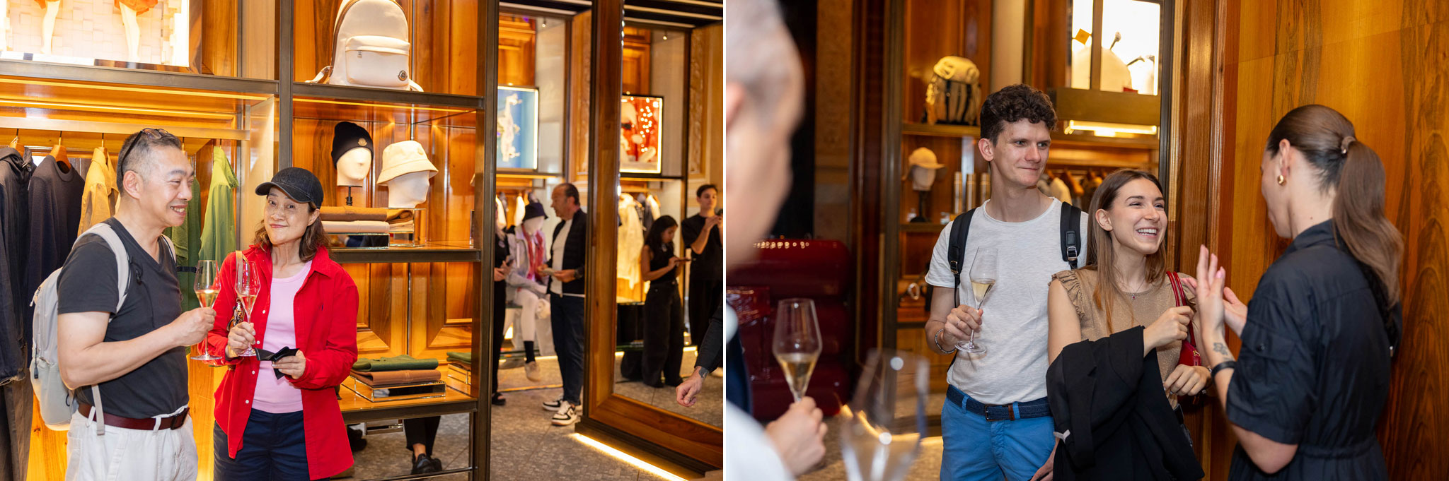 Moncler evento esclusivo Galleria Milano party