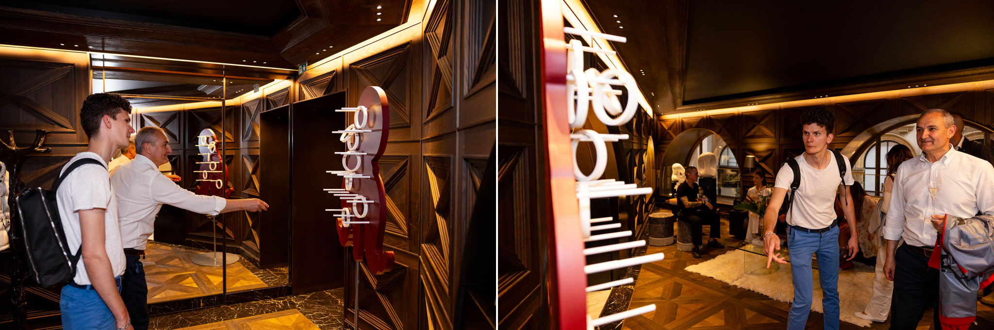 Moncler evento esclusivo Galleria Milano party