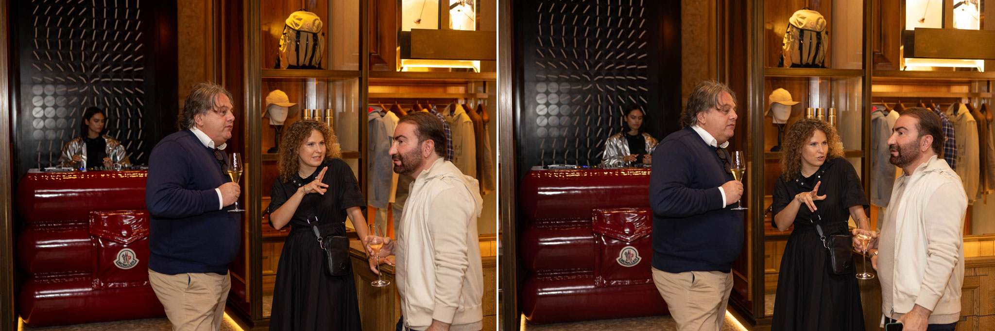 Moncler evento esclusivo Galleria Milano party