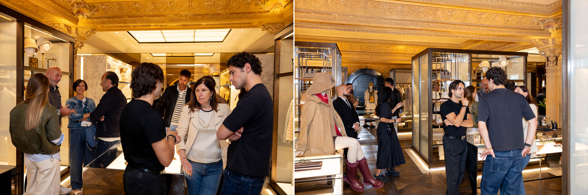 Moncler evento esclusivo Galleria Milano party
