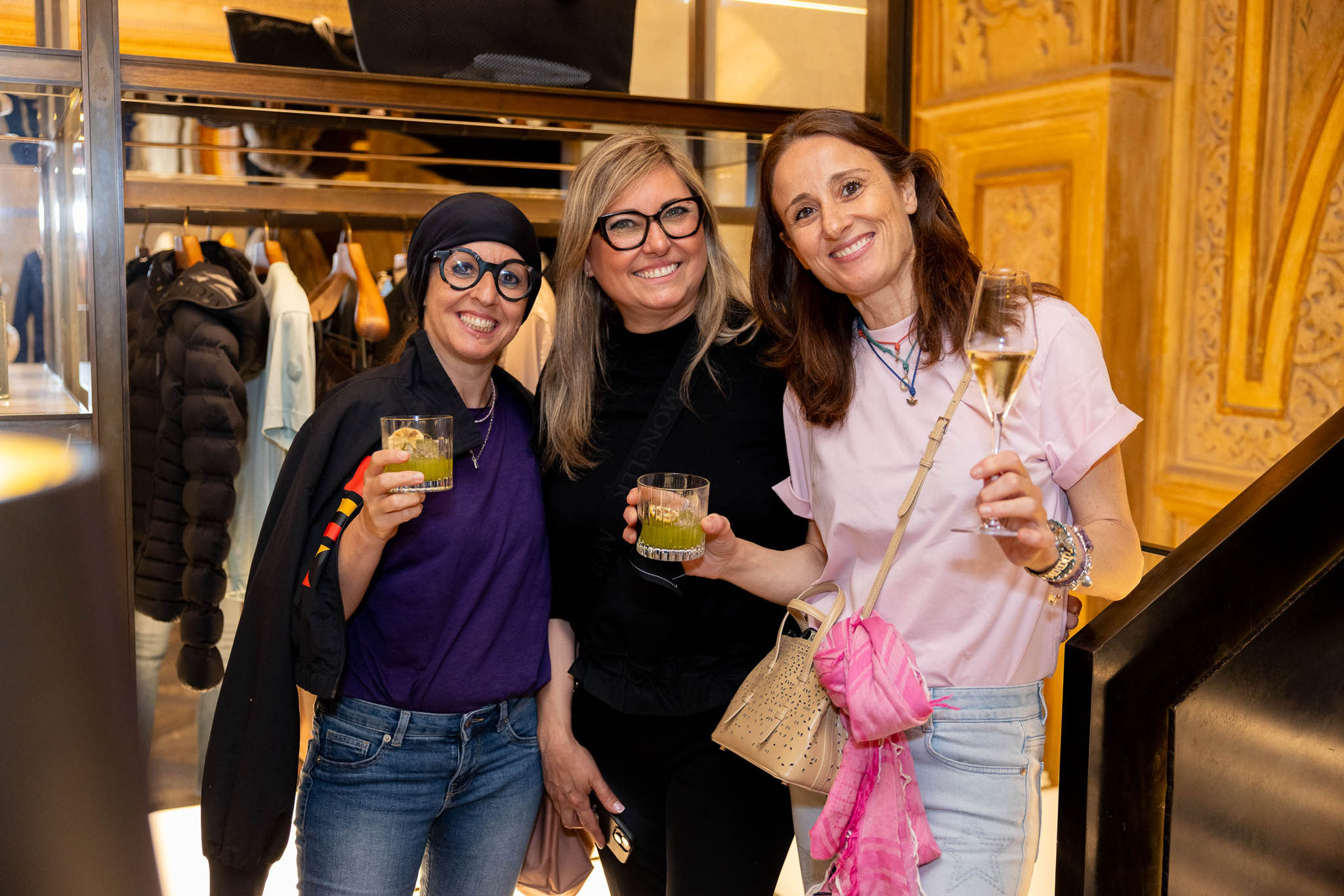 Moncler evento esclusivo Galleria Milano party