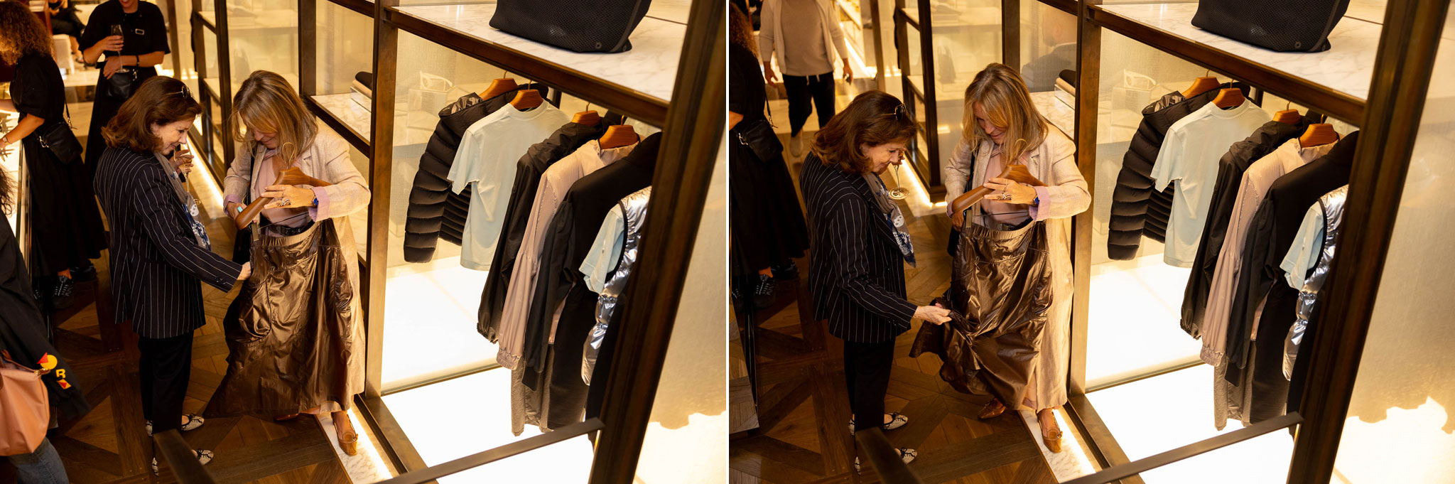Moncler evento esclusivo Galleria Milano party